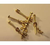 M4X50 BRASS HEX HEAD BOLTS NUTS & WASHERS & WING NUTS PACK 0F 5 BRASS SET SCREWS