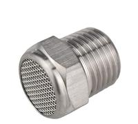 M5 1/8" 1/4" 3/8" 1/2" -2" NPT Male Pneumatic Air 304 316 Stainless Steel Exhaust Muffler Silencers Fitting Noise Filter RNUMLIGH(BSPP SS316 Nets,2")
