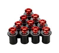 M5*16 5mm Motorcycle Windscreen Screws Windshield Bolts Fairing Mountings Kits For CBR 600 F4i CBR1000RR CB400 VFR800 Fairing Bolt Kit(RED)