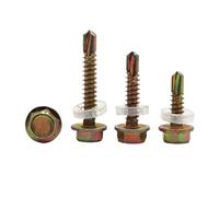 M5*20-80mm Color Zinc External Hexagon Drilling Self Screws Dovetail Screw Padded Blacksmith(25mm)