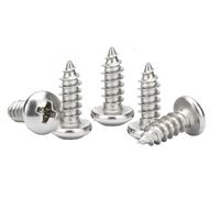 M5*20 Phillips Pan Head Wood Screws 304 Stainless Steel Self-Tapping Screws for Wood Full Thread Woodworking fastener (50pcs)