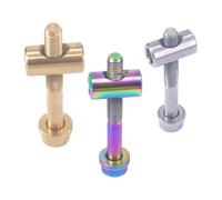 M5 30/35/40mm GR5 Titanium Screw Bolt & Washer & Barrel Nut For Bicycle Seat Post(M5x40mm,Original Color)