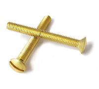 M5 / 5mm, Metric Solid Brass Slotted Raised Countersunk Head Machine Screws,16mm-40mm Long, Multi Pack (50, M5 X 40)