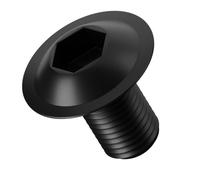 M5 (5mm x 12mm) Black Zinc Flake 10.9 Flanged Button Head Screws Allen Socket Bolts Screws (Pack of 20) M14ABC