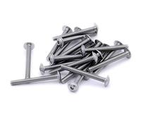 M5 (5mm x 12mm) Flanged Hex Socket Button Machine Screw (Bolt) - Stainless Steel (A2) (Pack of 20)