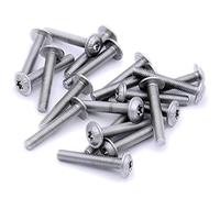 M5 (5mm x 12mm) Flanged TX Socket Button Machine Screw (Bolt) - Stainless Steel (A2) (Pack of 20)