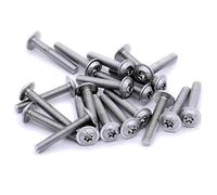 M5 (5mm x 14mm) Flanged TX Socket Button Machine Screw (Bolt) - Stainless Steel (A2) (Pack of 20)