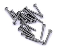 M5 (5mm x 18mm) Flanged Hex Socket Button Machine Screw (Bolt) - Stainless Steel (A2) (Pack of 20)