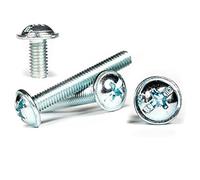 M5 (5mm x 25mm) Flanged Zinc Machine Button Head Screws Phillips Combi Pan Head Screws with Collar (Pack of 20) - C06B 5x25_20