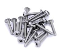 M5 (5mm x 30mm) Flanged TX Socket Button Machine Screw (Bolt) - Stainless Steel (A2) (Pack of 20)