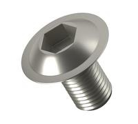 M5 (5mm x 8mm) A2 Stainless Steel Flanged Button Head Screws Bolts Allen Socket with Collar (Pack of 20) - H06B 5x8_20