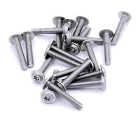 M5 (5mm x 8mm) Flanged TX Socket Button Machine Screw (Bolt) - Stainless Steel (A2) (Pack of 20)