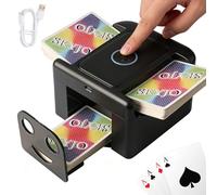 M5-Automatic Card Shuffler Rechargeable 2 Decks, 2000 mAh Built in Battery USB-C Charge, Low Noise Fast Shuffler, Portable Smart Auto Shuffler for UNO Poker Blackjack Skip-Bo Texas Hold'em (Black)