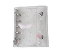 M5 Binder - Clear Portable Notebook Cover with 6 Holes Cute Pocket Planner Holder Refillable Filofax Style Organizer | Daily & Weekly Planning System for Study Office