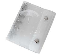 M5 Binder - Clear Portable Notebook Cover with 6 Holes Cute Pocket Planner Holder Refillable Filofax Style Organizer | Daily & Weekly Planning System for Study Office