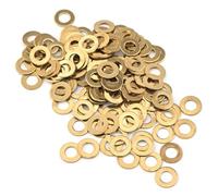 M5 Brass Flat Washer Seal Ring, Pack Of 100, Multiple Sizes(M5x9x0.5mm)