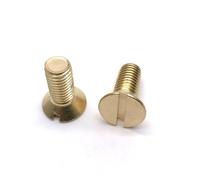 M5 Brass Slotted Countersunk Machine Screws, Flat Head Electrical DIY Supplies Screw Assortment(M5X10 50PCS)