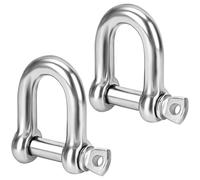 M5 D Shackles with Screw Lock (Pack of: 2) Heavy Duty Steel Durable Hook Ring for Towing and Outdoor Activities DIYUK