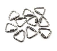 M5 Delta Quick Link 304 Stainless Steel Triangle Quicklink Chain Connector Screw Lock Carabiner Pack of 10