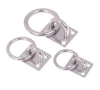 M5,M6,M8 304 Stainless Steel Square Marine Eye Plate Eye Hook With Round Ring Lashing Tie Down Boat Yacht Boat Marine Hardware(B-6mm)
