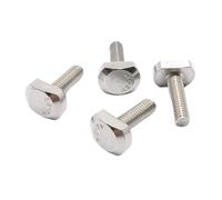M5 M6 M8 M10 M12 304 A2 Stainless Steel Hammer Head Screw Groove Bolt for T-Slot Chute Rail Miter Track GB37 1-10PCS(25mm,2pcs M10)