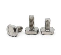 M5 M6 M8 M10 M12 A2 304 Stainless Steel T Shape Screws Threaded Rod(30mm,M8 2pcs)