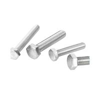 M5 M6 M8 M10 M12 M14 M16 A2-70 304 Stainless Steel DIN933 External Hex Screw Outer Hexagon Head Bolt Lengthen Thread 30-250mm(150mm,M12 1pcs)