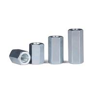 M5 M6 M8 M10 M12 M16 M20 M24 Zinc Plated Hexagon Hex Extend Long Rod Connector Joint Sleeve Tubular Coupling Nut(M10x14x30-1pcs)