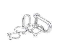 M5 M6 M8 M10 M12 Straight Dee Shackles Short 304 Stainless Steel Breaking Hexagonal Socket Screw D Shackle Hooks Boat Rigging(G-M10-1Pcs)