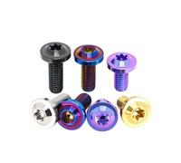 M5 M6 M8 M10 TC4 Titanium Alloy Head Tor Hexalobular Socket Pan Head Screws for Electric Scooters and Motorcycles - Anti-theft Bolts(PVD Black,M6x25 mm)