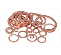 M5-M6-M8-M10 to M20 Copper Gasket Marine Sealing Washer - 10PCS Flat Washers for Reliable Sealing -1-1.5-2mm Thickness(M10 X 14 X 1mm)