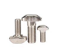 M5 M6 M8 T Hammer Ship Head Bolt 20 30 40 45 Carbon Steel Nickel Plated For Aluminum Profiles(30- M6x12 10pcs)