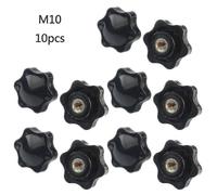 (M5, One size) 10 Pcs M5/m6/m8/m10 Female Thread Hex Shaped Head Clamping Screw Knob Wing Nut