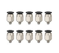 M5 PT Male Push in Joint Pneumatic Connector Quick Fittings Thread Dia. 6mm for Industry Automatic 10Pcs
