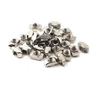 M5 Thread T-Nut For 40 Series European Aluminium Profile Hammer Head Drop In T Slot Nuts Nickel Plated Carbon Steel 50 PCS