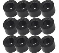M5 x 10mm Black Nylon Spacers Standoff Washers, Pack of 12 - Cylindrical Insulating Plastic Bushing for PCB, Electronics, Motherboard, Robotics & DIY