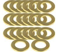 M5 x 10mm Solid Brass Flat Washers, Pack of 20 - DIN 125 Form A Standard Plain Washer for Electrical, Plumbing, Antique Restoration, Marine & Decorative Use