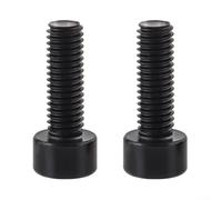 M5 x 15mm Water Bottle Cage Screws for Road Bicycles, Works with All Bicycle Types, 2 Piece Set (2PC Black)