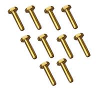 M5 x 25mm Solid Brass Bolts Fully Threaded DIN933 (pack of 10)