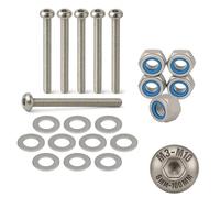 M5 x 60mm Hex Socket Button Head Nuts and Bolts and Washers Set (5PK) A2 Stainless Steel, Fully Threaded Screws For Construction, Automotive, Machinery