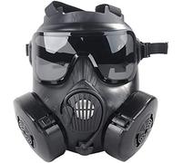 M50 Airsoft Protective Gas Mask Full Face Eye Protection Dummy Game Mask Skull with 2 Filter, Adjustable Strap for Tactical BB Gun Outdoor Sport CS Cosplay Halloween Masquerade Costume Movie Shooting