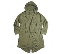 M51 M1951 Parka Men's Outdoors Windbreaker Fishtail Coat, Green, L