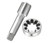 M52 HSS Tap and Die Set, 1-5mm Pitch Straight Flute Machine Right Hand Screw Tap Round Die for Tapping Metal(M52x1.5)