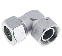 M52x2 x 38S Zinc plated Steel Adjustable 90 deg Elbow Fitting with Sealing cone and O-ring 315 Bar DIN 2353