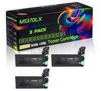 M5370LX Compatible for Samsung Toner Cartridge with Chip MultiXpress M4370FX M4370LX M5370LX Printer (3 Pack Black)
