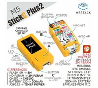M5Stack Official M5StickC PLUS2 with Watch Accessories ESP32-PICO-V3-02 Mini IoT Development Kit BLE and WiFi IoT Controller
