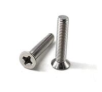 M5x10 Phillips Screws 304 Stainless Steel Flat Head Machine Screws Countersunk Screw (Pack of 50)