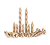 M5x40mm Self Tapping Screws 100 Pcs, Galvanised Carbon Steel Wood Screws for Plastic, Wood, Drywall, Furniture