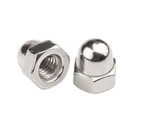 M6-1.0 Acorn Cap Nuts, 304 Stainless Acorn Nuts, 50Pcs-Pack