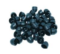 M6-10mm 100 PCS Black Plastic Dome Hex Head Bolt Nut Protection Caps Cover Hexagon 01